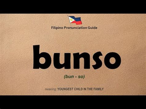 How to Pronounce BUNSO .